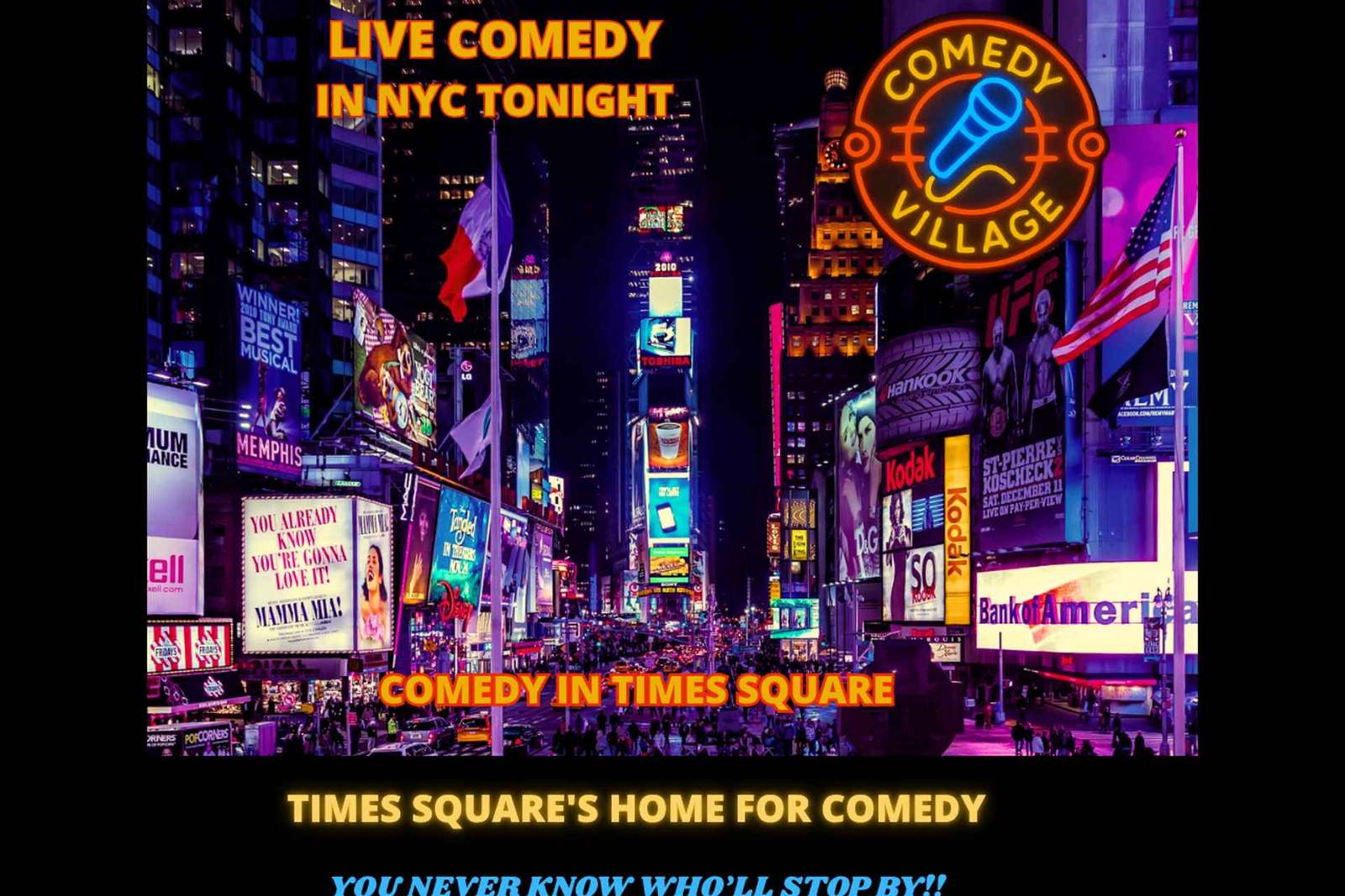 Nova Iorque: Ingresso para o espetáculo de stand-up Comedy Village Times Square