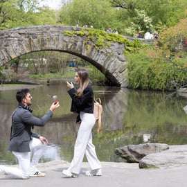 NYC: Sessão fotográfica de pedido de casamento surpresa — Capture o «sim» para sempre