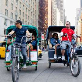 NYC: Excursão de pedicab para casas de celebridades e locais de cinema no Central Park