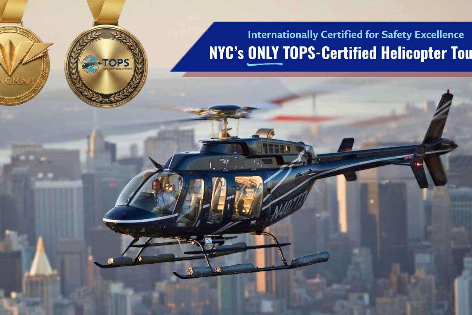 NYC: Excursão de Helicóptero com Tudo Incluído à Ilha de Manhattan